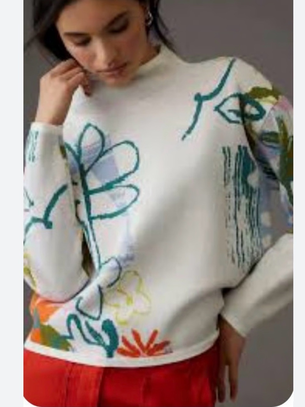 Anthropologie The Carys Mock-Neck Sweater by Maeve